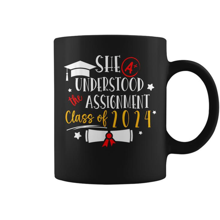 Class Of 2024 Graduation She Understood Assignment Kid Coffee Mug