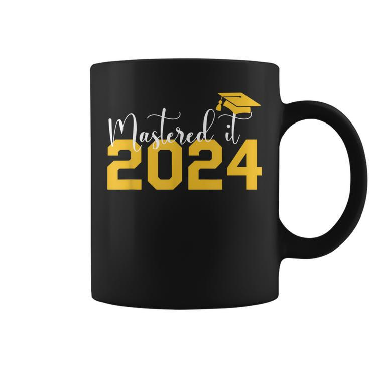 Class Of 2024 Mastered It College Masters Degree Graduation Coffee Mug