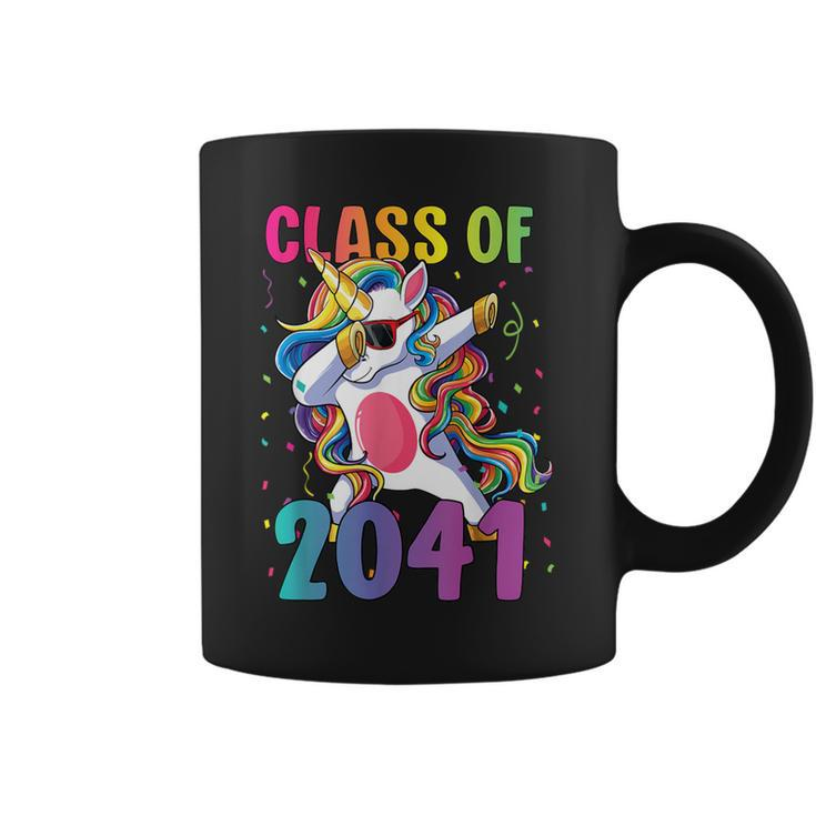 Class Of 2041 Girls Dabbing Unicorn Grow With Me Coffee Mug