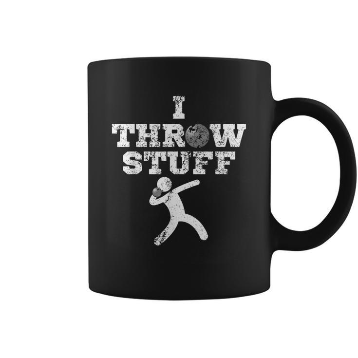 Classic Aged I Throw Stuff Shot Put Athlete Throwing Coffee Mug