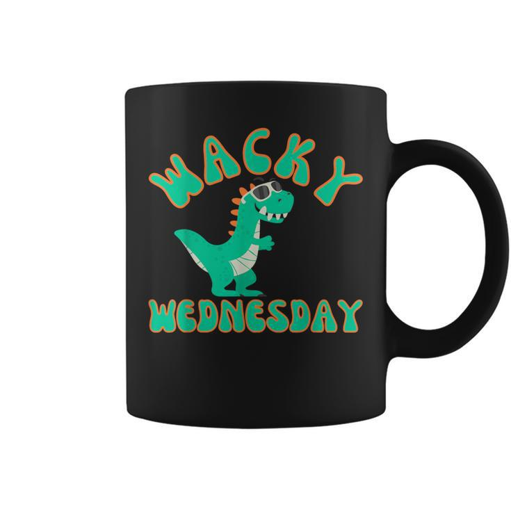 Classic Wacky Wednesday  Green Dinosaur Mismatch Coffee Mug