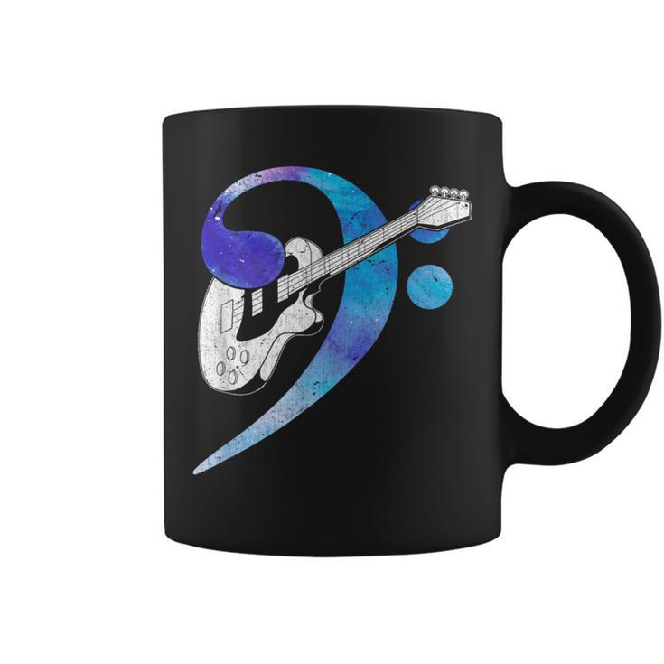 Clave Bajo Eléctrico Instrumento Música Rockero Rock Bajista Taza de café