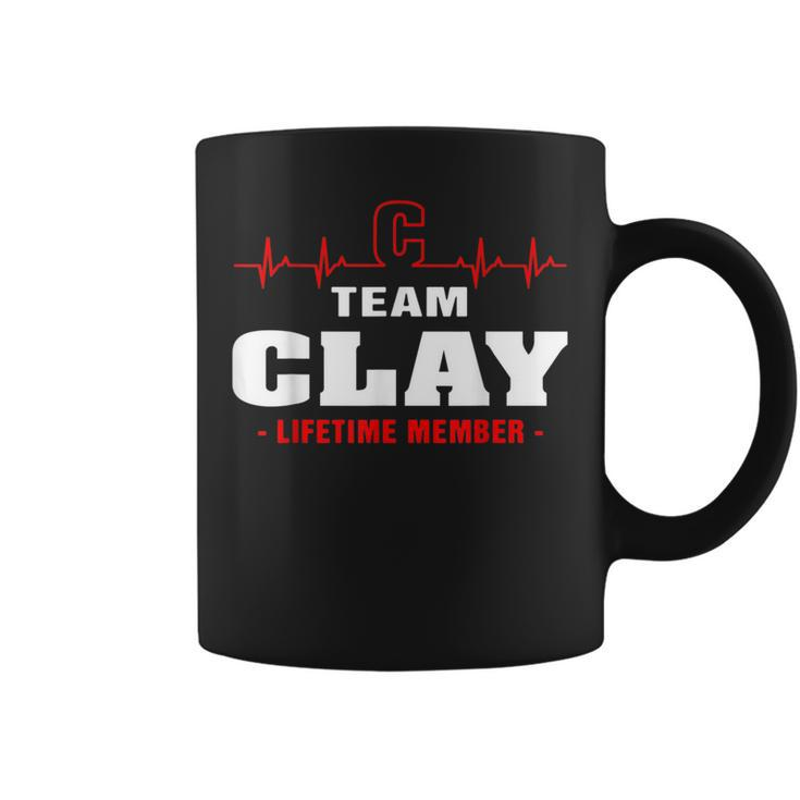 Clay Surname Family Last Name Team Clay Lifetime Member Coffee Mug