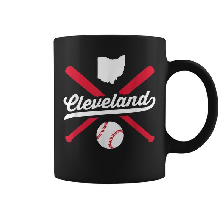 Cleveland Baseball Vintage Ohio Pride Navy Blue Love City Coffee Mug