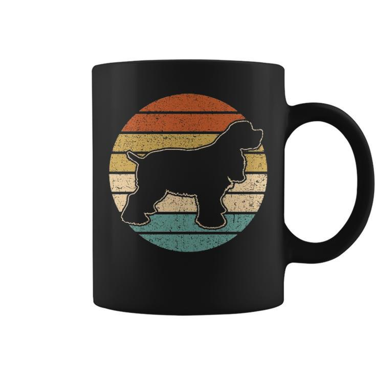 Cocker Spaniel Dog Retro Sunset Coffee Mug