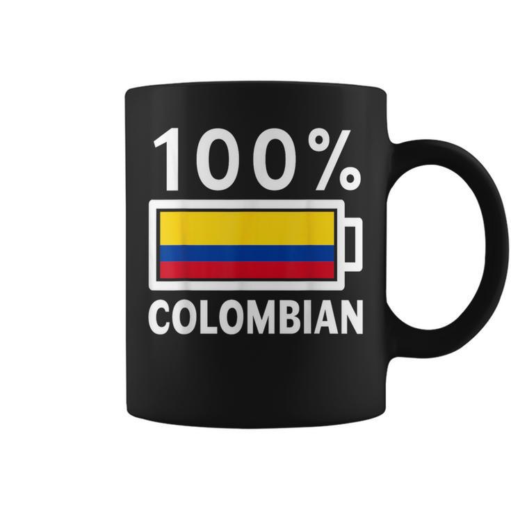 Colombia Flag 100 Colombian Battery Power Coffee Mug