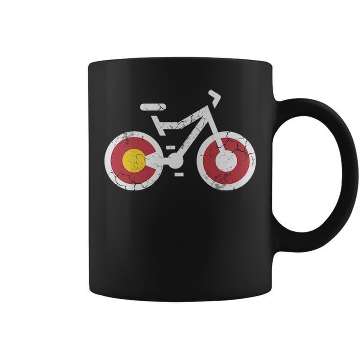 Colorado Flag Bike Coffee Mug