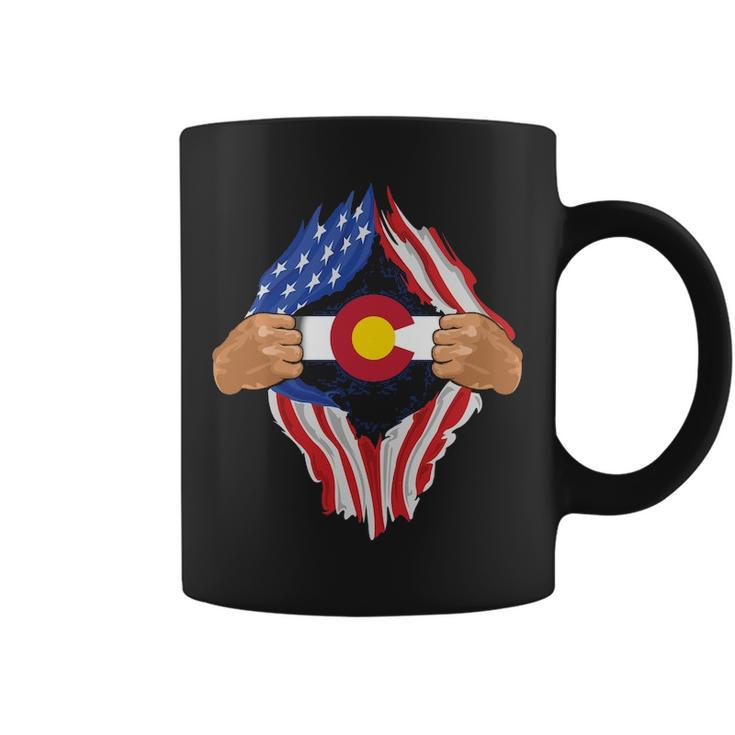 Colorado Roots Inside State Flag American Proud Coffee Mug