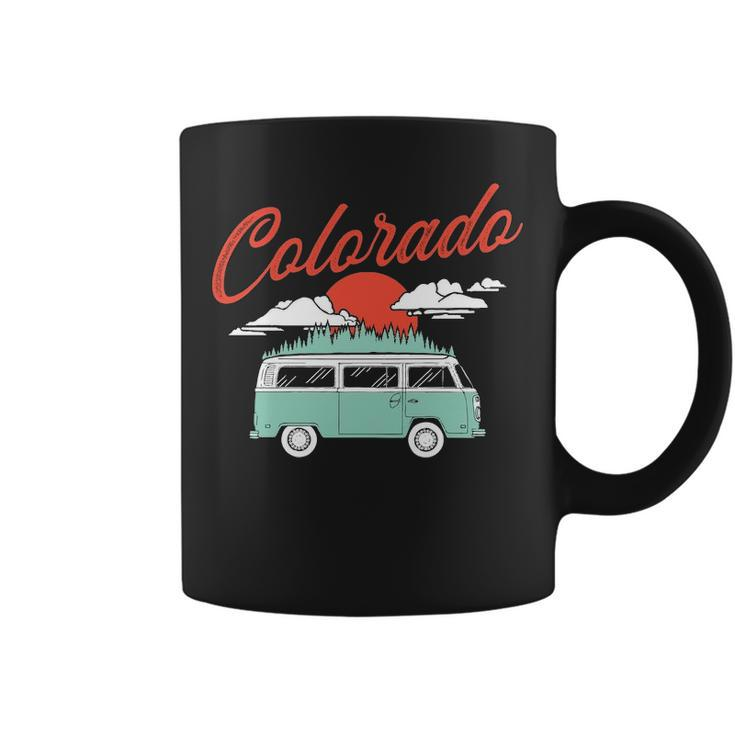Colorado Vintage Hippie Van 60S Distressed Coffee Mug