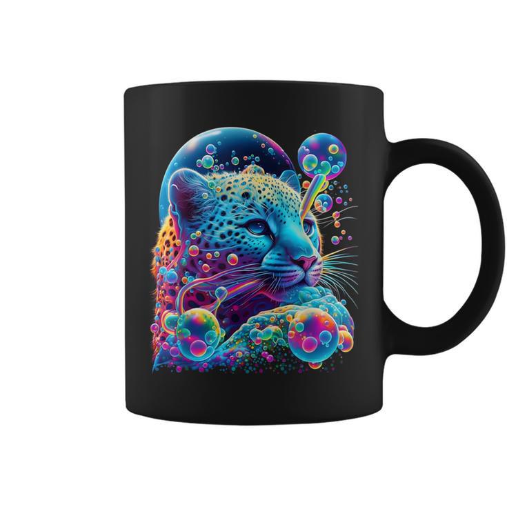 Colorful Rainbow Cheetah Graphic Coffee Mug