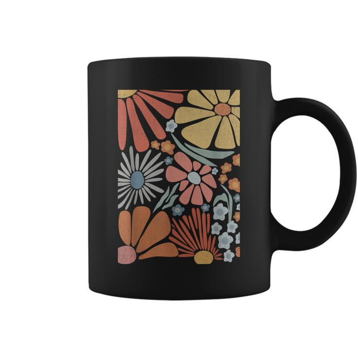Colorful Summer Groovy Floral Colorful Retro Flowers Coffee Mug