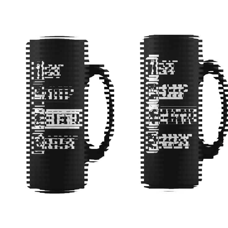 Coma El Teatro Dormido Repita Los Regalos Divertidos Para Lo Taza de café