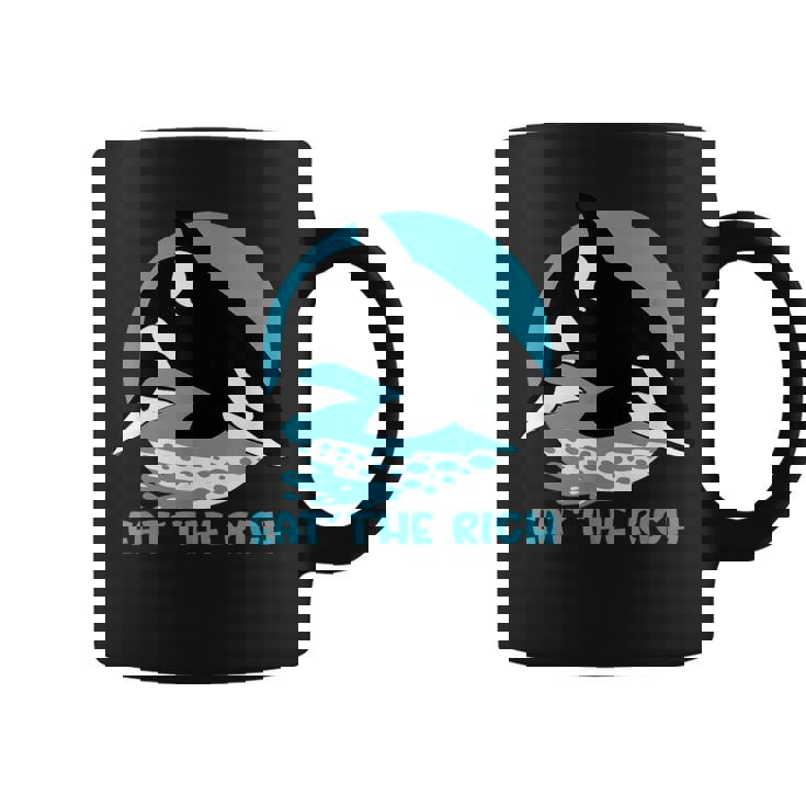 Comer La Rica Ballena Orca Meme Taza de café