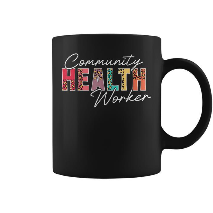 Community Health Worker Appreciation Leopard Coffee Mug