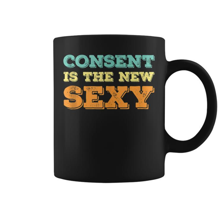 Consent Is The New Sexy Sexual Awareness Vintage Retro Coffee Mug