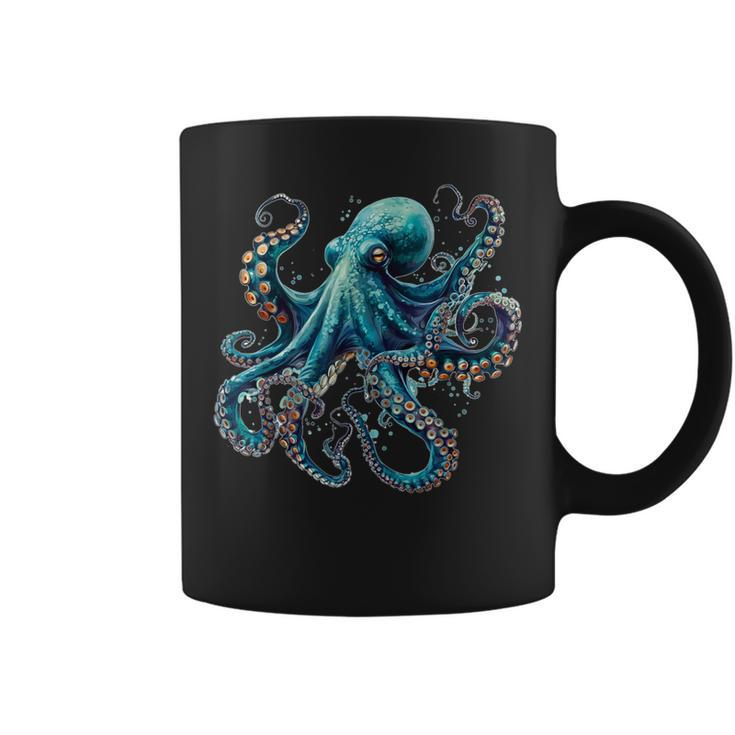 Cool Blue Octopus Coffee Mug