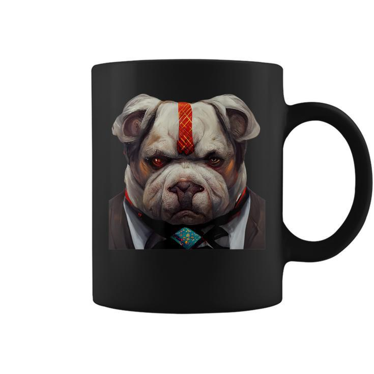 Cool Boss Bull Dog With A Tie For Animal Lovers Coffee Mug