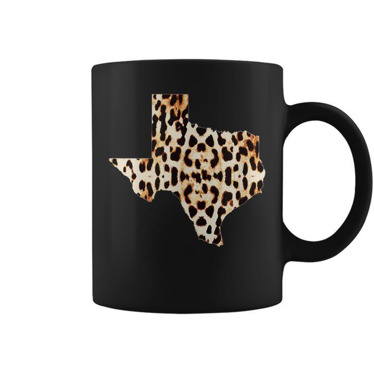 Cool Home Texas State Leopard Cheetah Print Coffee Mug