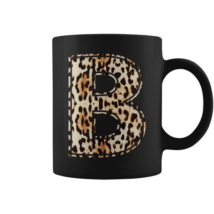 Cool Letter B Initial Name Leopard Cheetah Print Coffee Mug