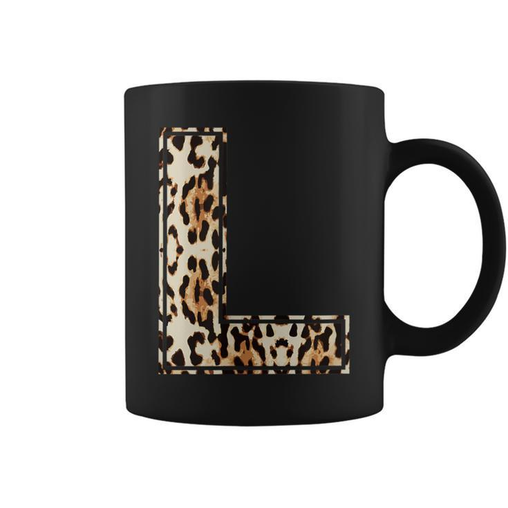 Cool Letter L Initial Name Leopard Cheetah Print Coffee Mug