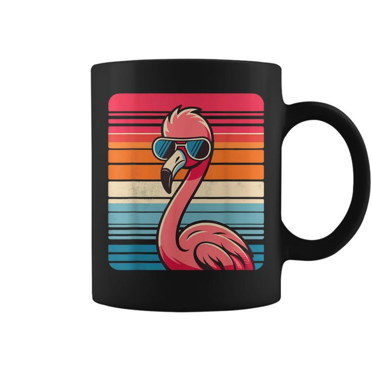 Cool Retro Flamingo In Sunglasses 70S 80S 90S Flamingo Coffee Mug