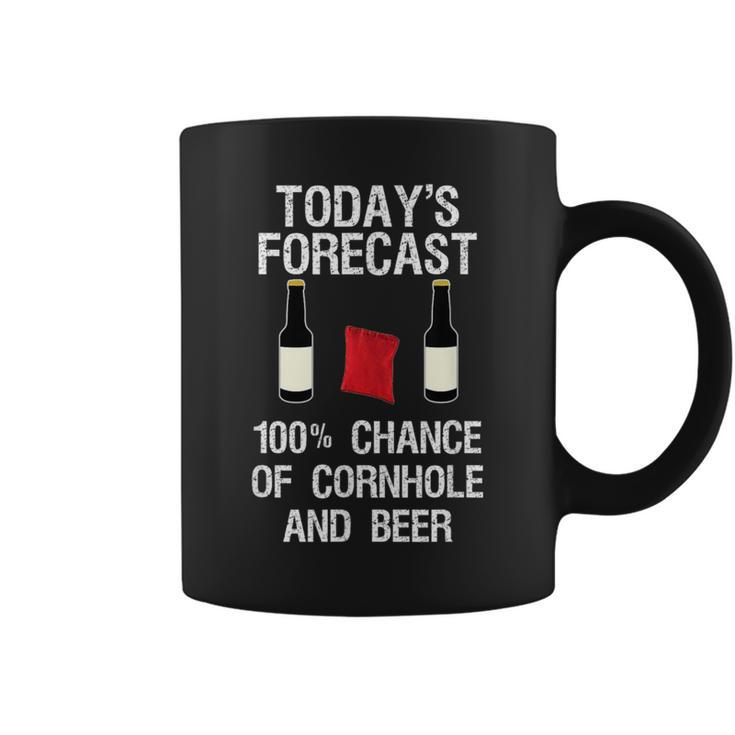 Cornhole And Beer Today's Forecast Coffee Mug