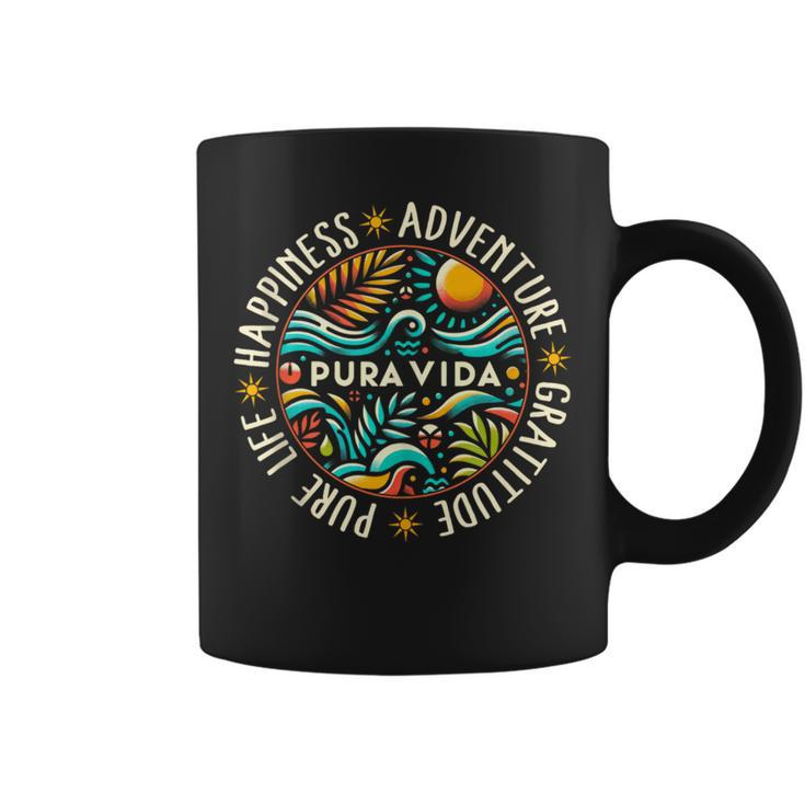 Costa Rica Pura Vida Happiness Gratitude Relaxation Pura Vid Coffee Mug