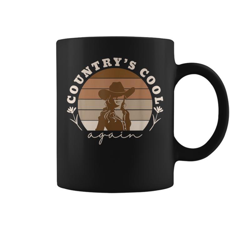 Country’S Cool Again Cowgirl Wildflowers And Wild Horses Coffee Mug