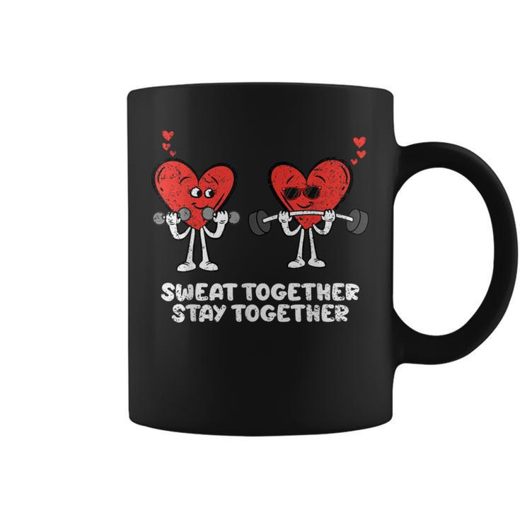 Couple Heart Workout Valentines Day Love Gym Fitness Lifting Coffee Mug