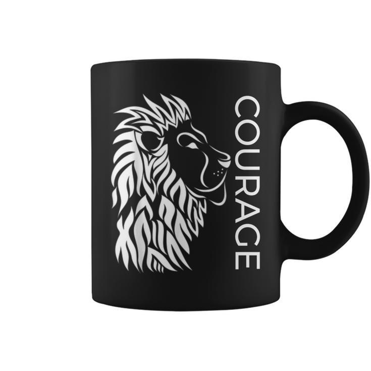 Courage Brave Lion Fighters Fearless Inspiring Coffee Mug