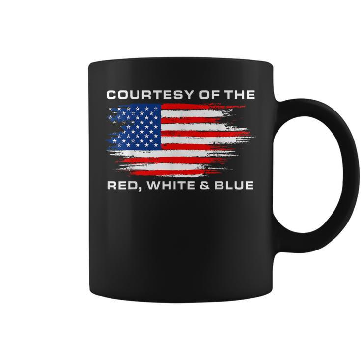 Courtesy Red White And Blue Ic America Us Flag Coffee Mug