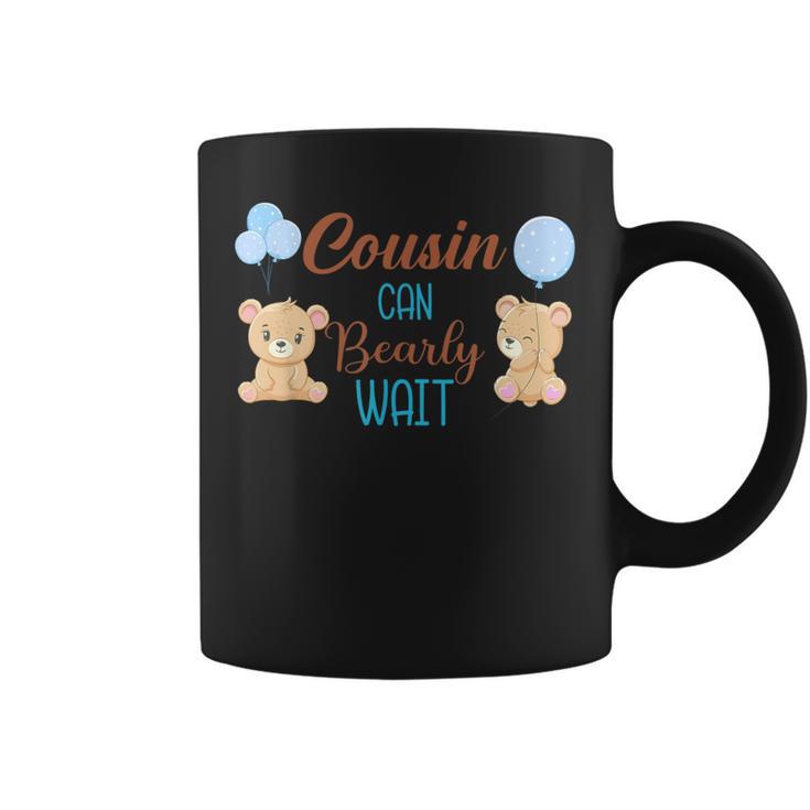 Cousin Can Bearly Wait Bear Gender Neutral Boy Baby Shower Coffee Mug