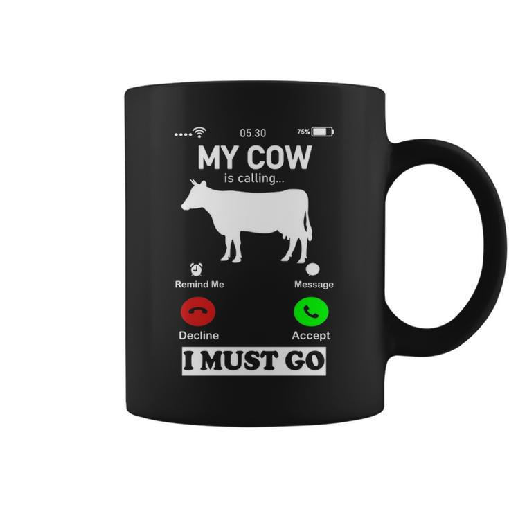 My Cow Is Calling And I Must Go Phone Screen Coffee Mug