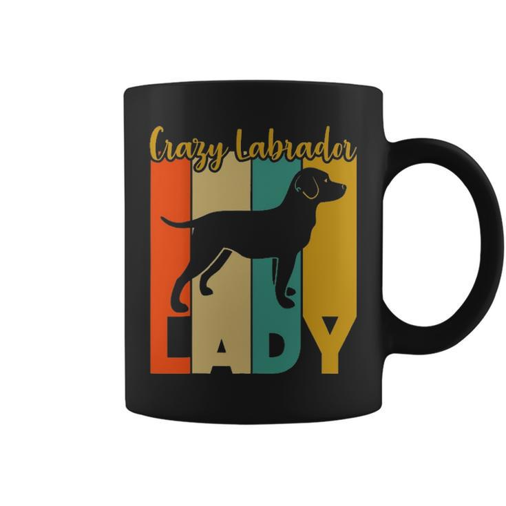 Crazy Labrador Retriever Lady Vintage Coffee Mug