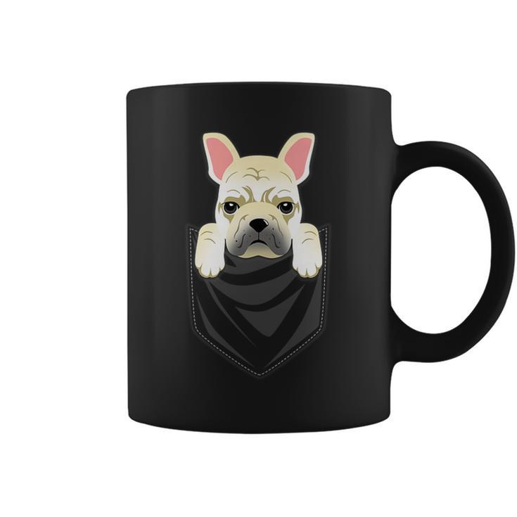 Cream French Bulldog Pocket Graphic Dog Coffee Mug