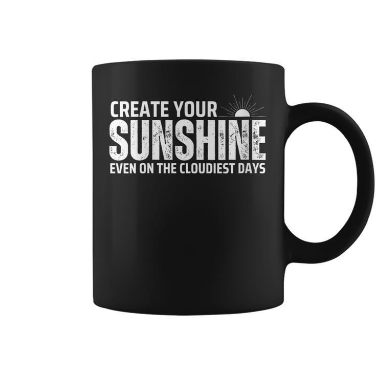 Create Your Own Sunshine Motivational Quote Retro Vintage Coffee Mug