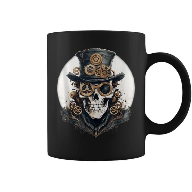 Creepy Steampunk Skulls And Gears Inspiration Graphic Coffee Mug