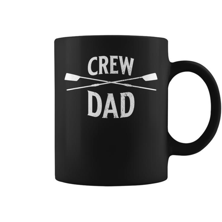 Crew Rowing Dad Team Sculling Vintage Style Crossed Oars Coffee Mug