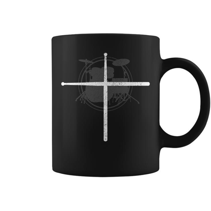 Cross Christian Band Drumsticks Coffee Mug