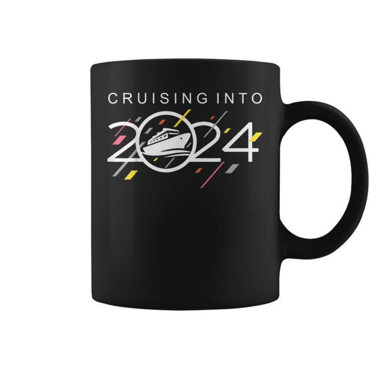 Cruising Into 2024 New Years Cruise Family Cruise 2024 Coffee Mug