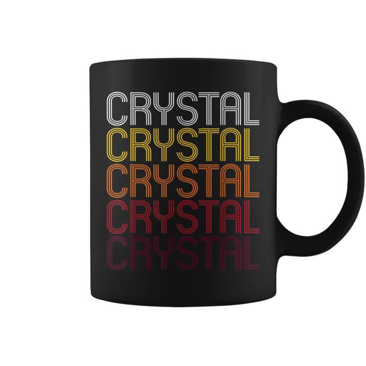 Crystal Retro Wordmark Pattern Vintage Style Coffee Mug