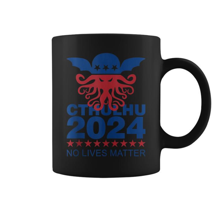 Cthulhu For President 2024 No Lives Matter Necronomicon Goth Coffee Mug