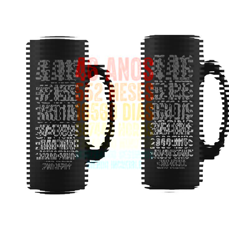 Cumpleaños Feliz 46 Años Feliz 46 Años Regalos Originales Taza de café