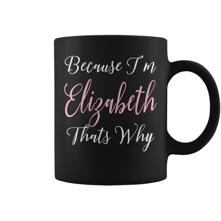 Custom Elizabeth Name Personalized Cute Pink Girl Coffee Mug