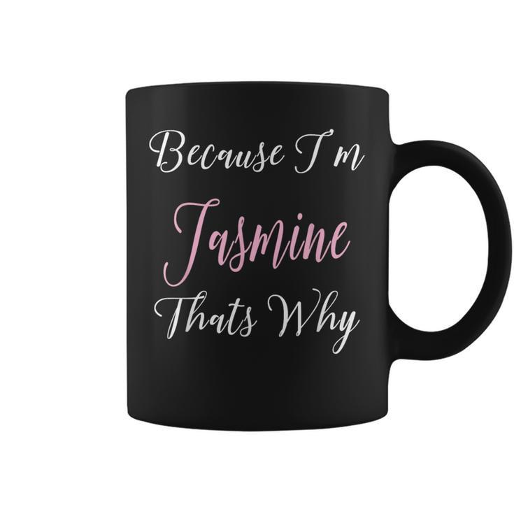 Custom Jasmine Name Personalized Cute Pink Girl Coffee Mug
