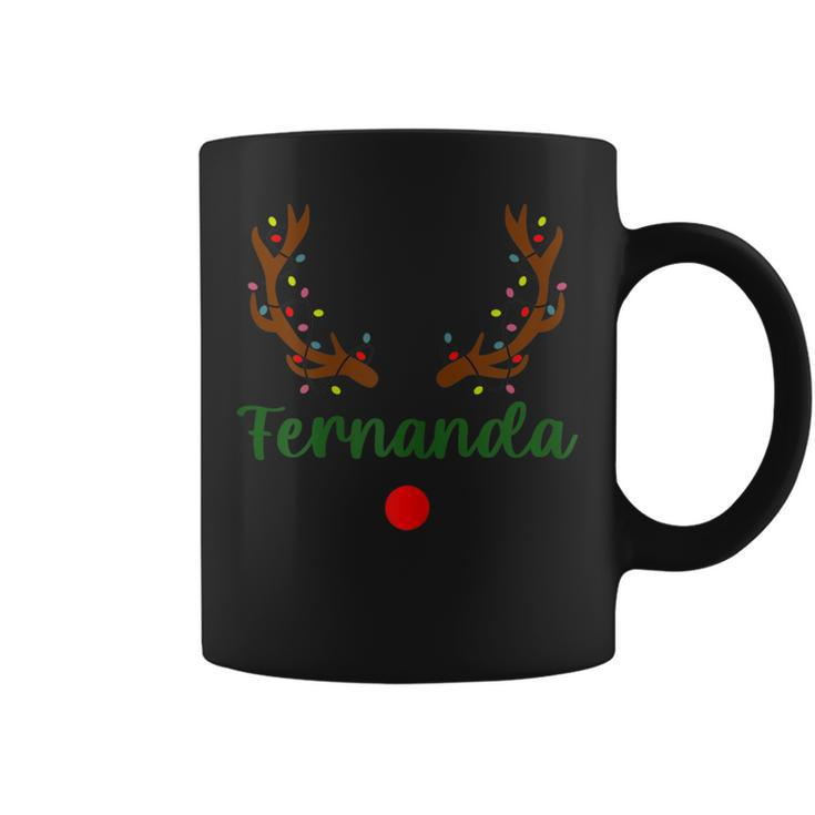 Custom Name Christmas Matching Family Pajama Fernanda Coffee Mug
