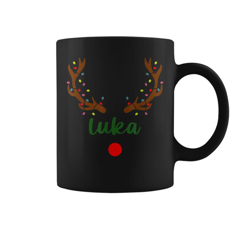 Custom Name Christmas Matching Family Pajama Luka Coffee Mug
