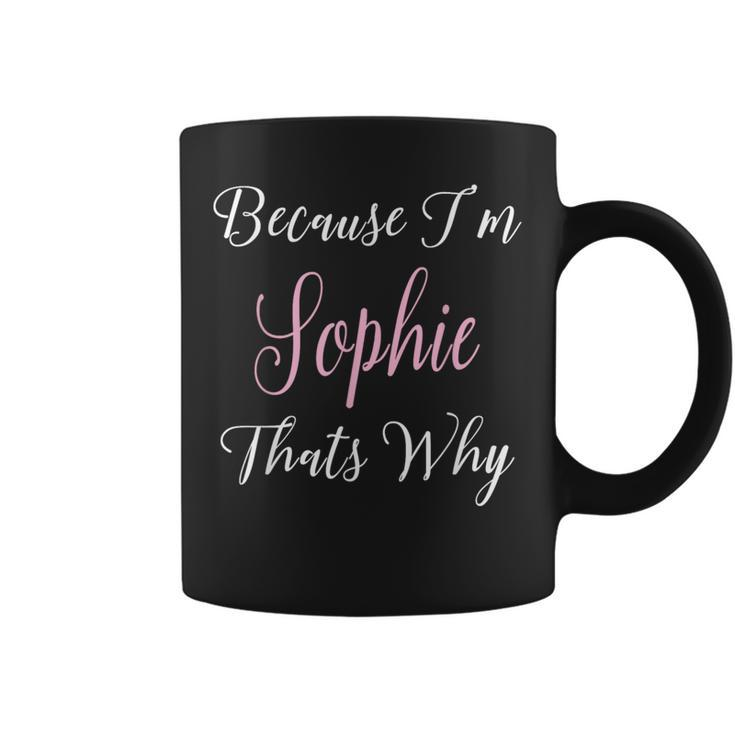 Custom Sophie Name Personalized Cute Pink Girl Coffee Mug