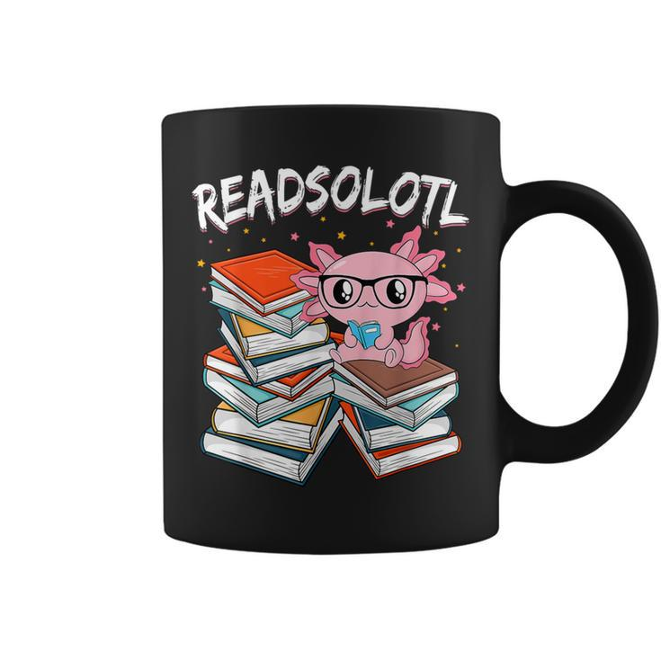 Cute Axolotl Read Book Readsolotl Axolotl Reading Books Coffee Mug