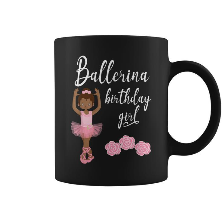 Cute Ballerina Ballet Birthday African American Girls Coffee Mug